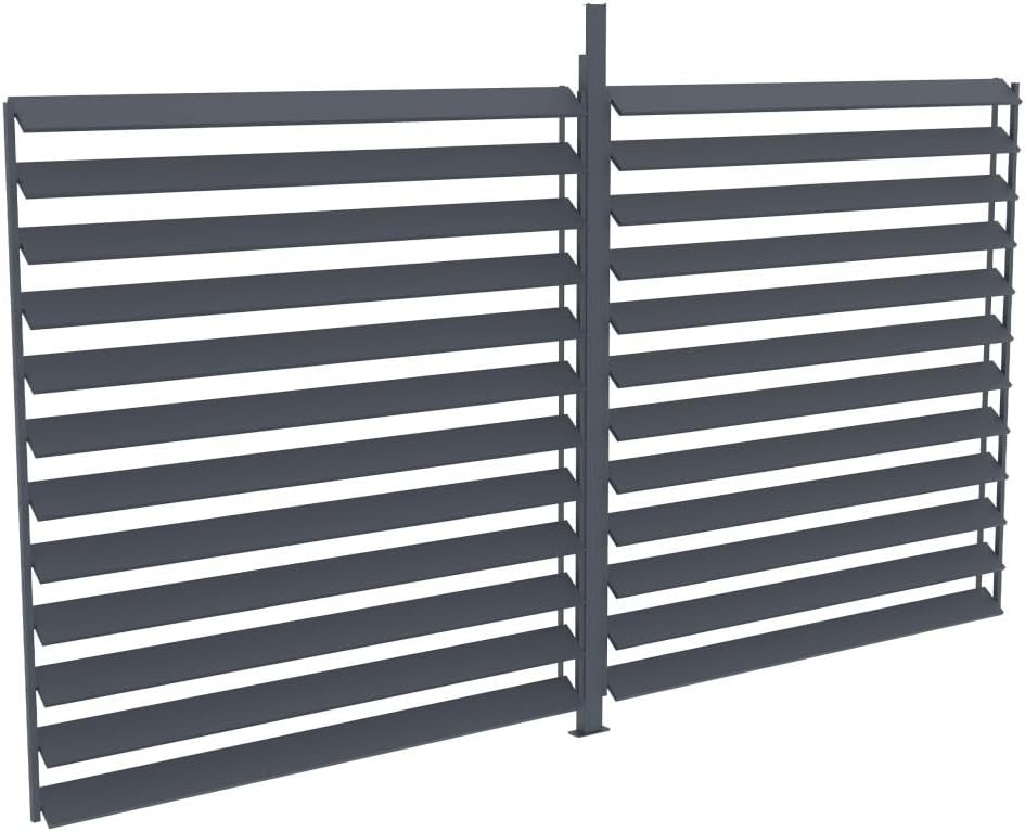 Claustra Brise Soleil orientable en Aluminium pour pergola bioclimatique Anthracite – 68 x H2
