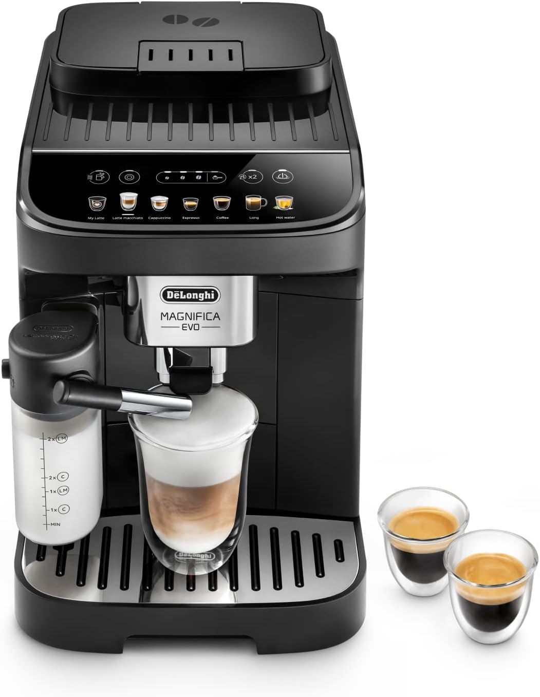 Machines à café automatiques – De'Longhi, ECAM292.81.B, Machine à Café et Cappucino avec Broyeur à Grains, Noir