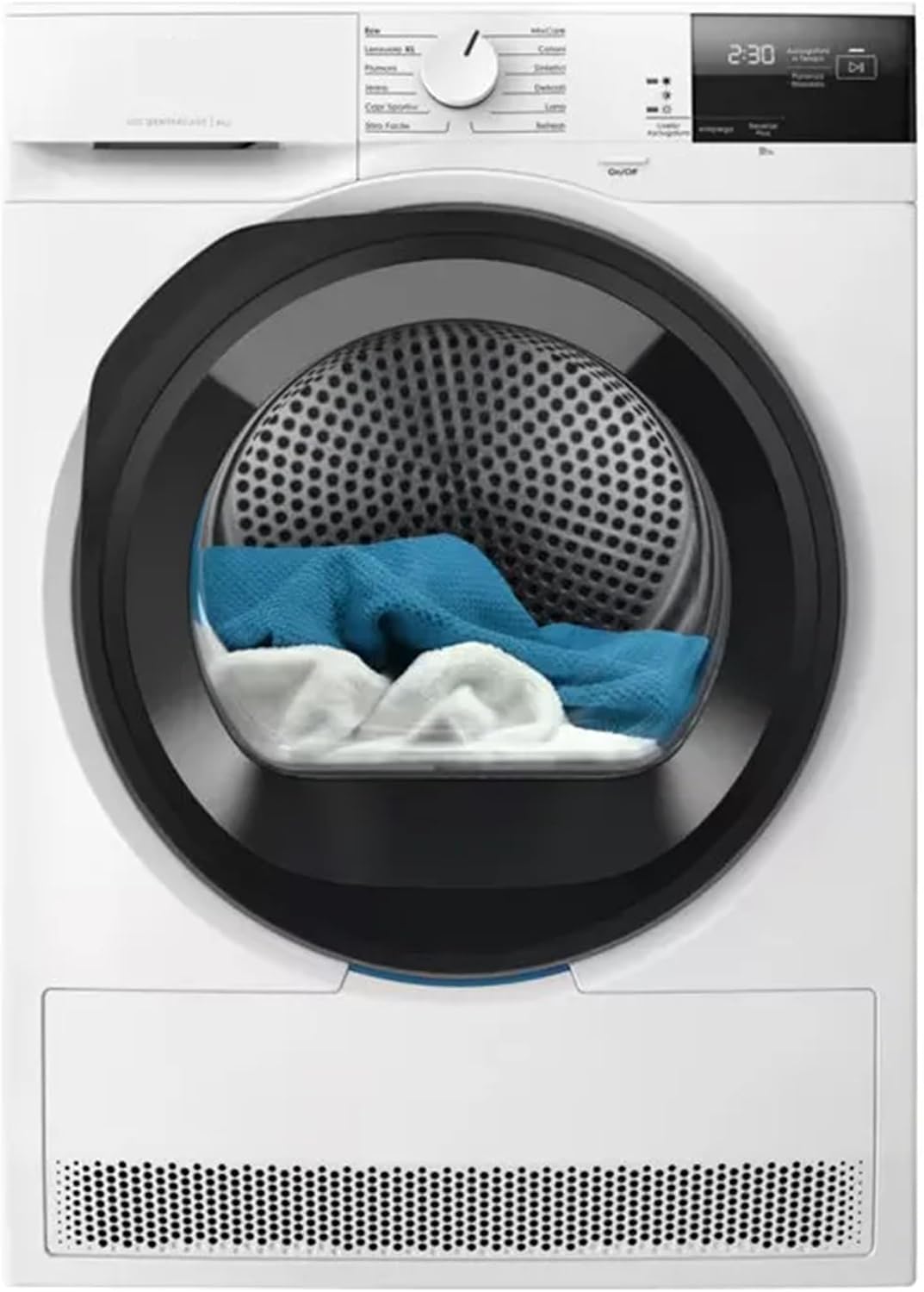 Sèche-linges avec pompe à chaleur – Electrolux, ASC EW6H28G 8KG A+++ 600 SERIES, Blanc/Noir