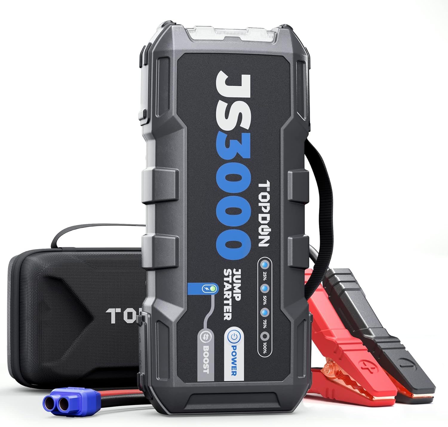 TOPDON Booster Batterie – Démarrez en toute sécurité les moteurs jusqu'à 9,0 L d'essence et 7,0 L de diesel