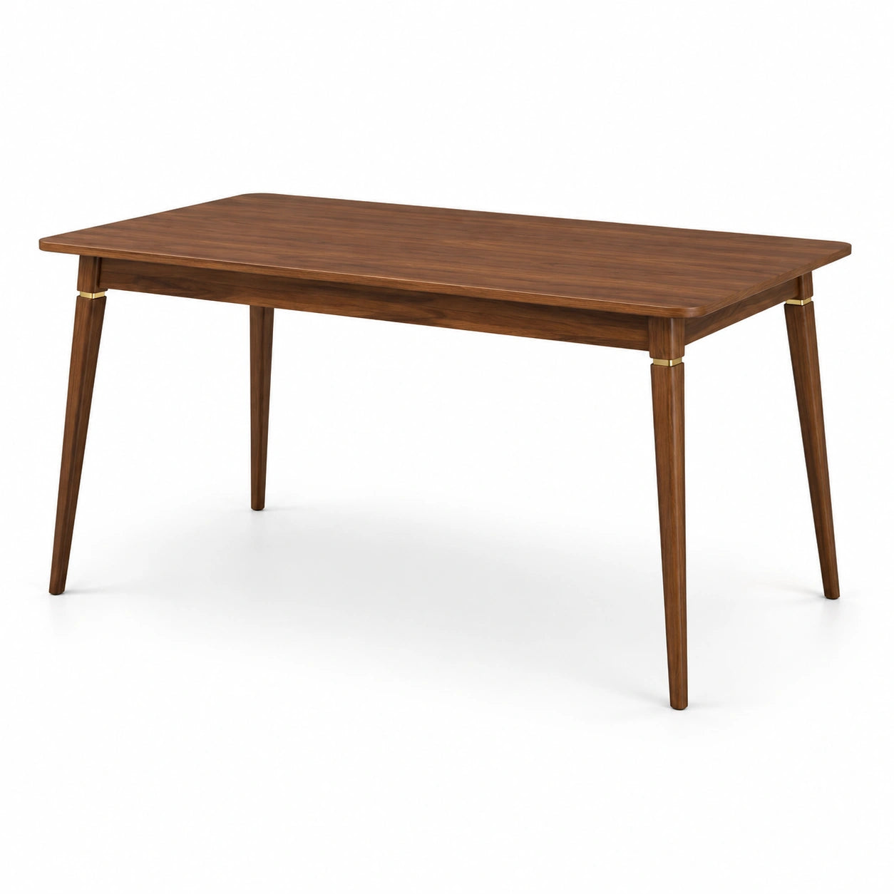 Table rectangulaire en bois de noyer brun 150 cm