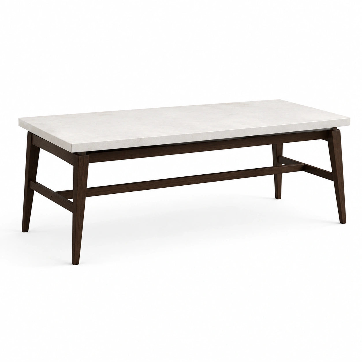 Table rectangulaire en bois et marbre 180x90 cm