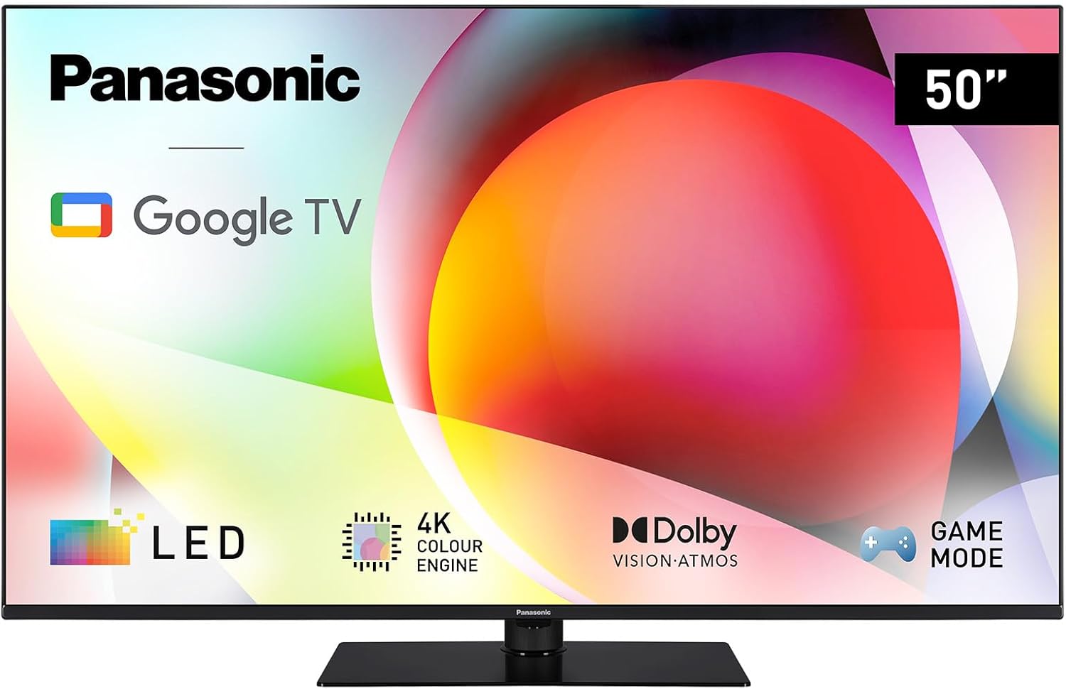 Panasonic TN-50W70AEZ – Série W70 50 Pouces 4K Ultra HD LED Smart TV, 2024, Mode Jeux, Bluetooth, Assistant Google