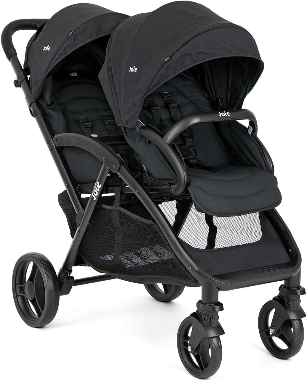 Joie EVALITE DUO – Naissance à 15 kg, Ultra Légère 10, 5 kg, Pliage Compact 1 Main, Poussette Double Légère, Noir