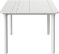 Resol Noa Table carrée Intérieure – Extérieur 90x90, 2-4 Personnes, léger, Pied Blanc - Panneau Blanc, Jardin, Balcon