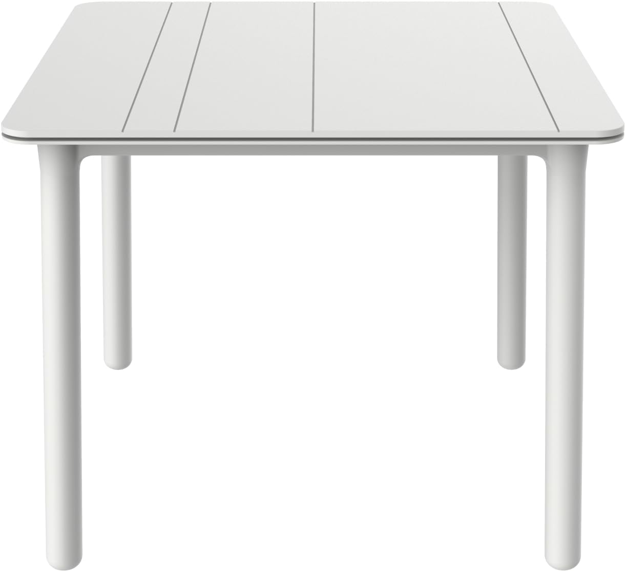 Resol Noa Table carrée Intérieure – Extérieur 90x90, 2-4 Personnes, léger, Pied Blanc - Panneau Blanc, Jardin, Balcon