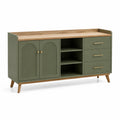 Buffet rectangulaire en bois et MDF vert