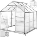 tectake Serre de Jardin avec Base en Aluminium Polycarbonate pour Potager Exterieur Serre de Jardin