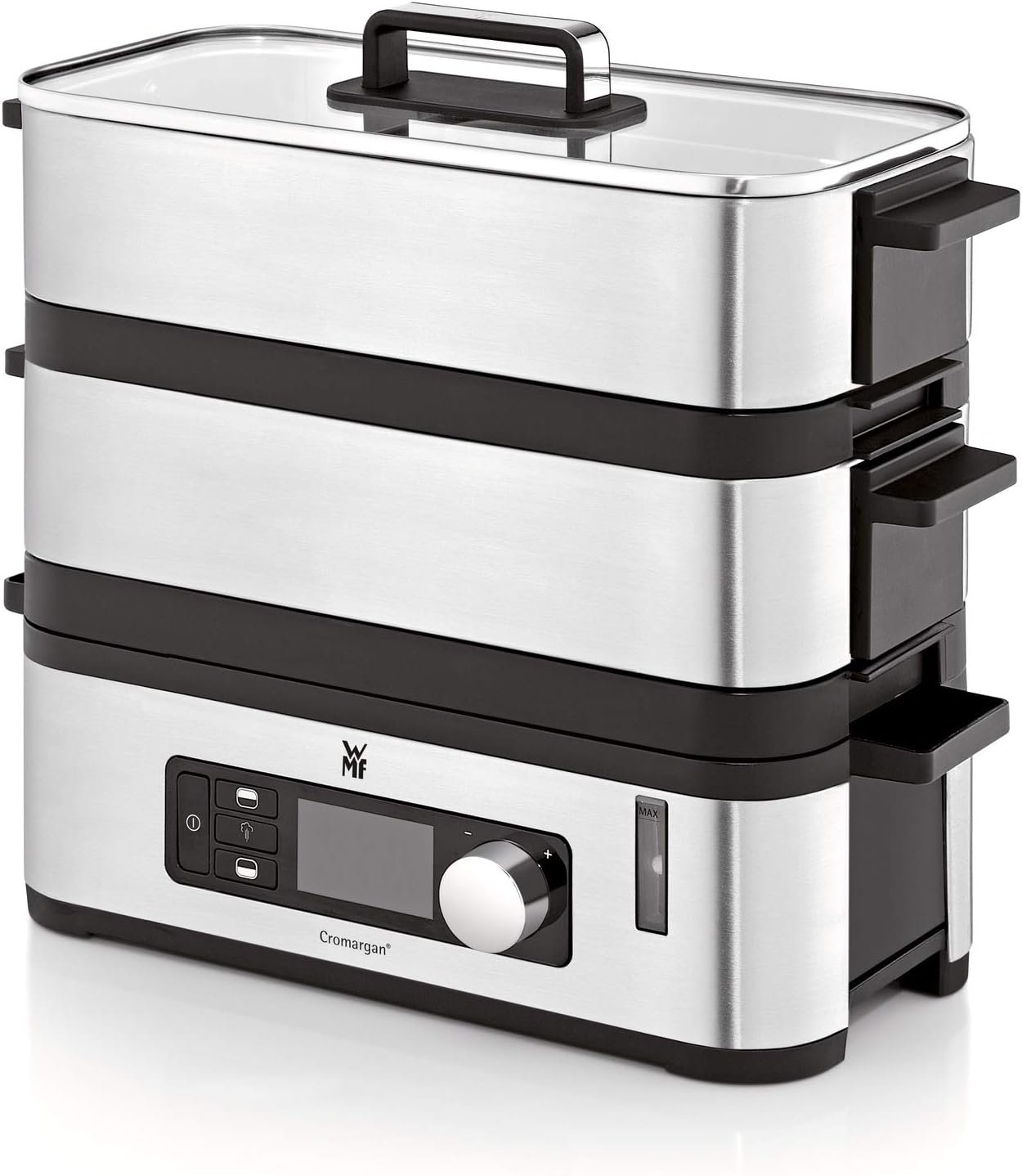 415090011 Vitalis E Cuit-vapeur – Cuiseurs vapeurs électriques, WMF, Argent/Noir