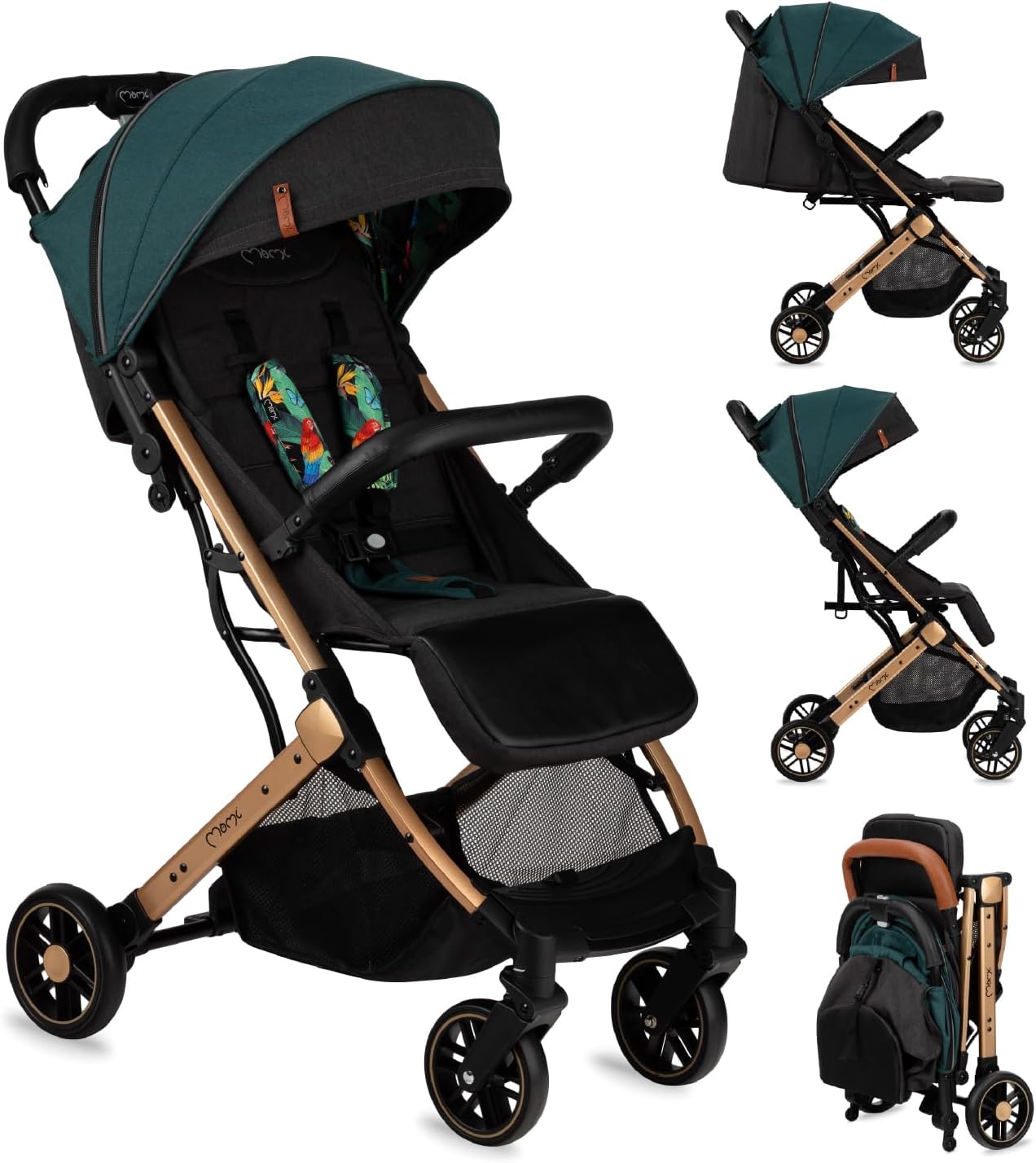 repose-pieds réglable – ESTELLE Poussette compacte légère et pliable dès 6 mois jusqu'à 15 kg – Poussettes citadines, Momi