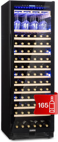 Caves à Vin de 433L avec une Porte en Verre – Cave a Vin Encastrable – Caves à vin autoportantes, KLARSTEIN, a Vins à Zone