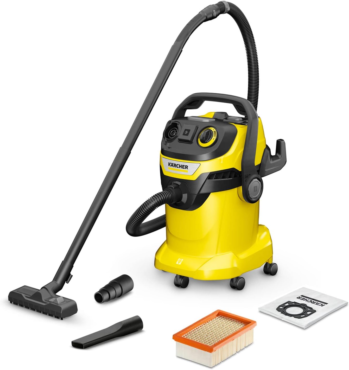 Aspirateurs eau et poussière d'atelier – KÄRCHER, Aspirateur Eau et Poussières WD 5 P V-25/5/22, 1100 W, Cuve: 25 l, Tube d'Aspiration: 2, 2 m
