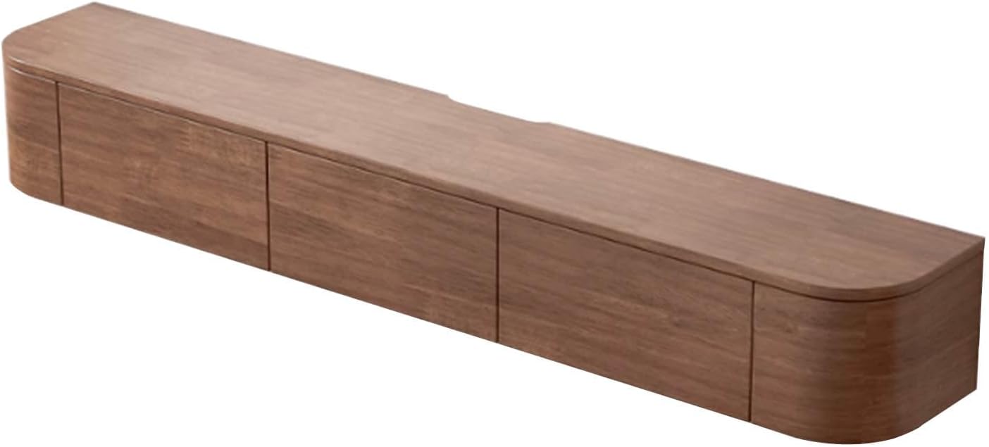 Sangejin Meuble TV en bois massif – 180 cm, bois de noyer, montage mural, pour la maison, salon, chambre à coucher