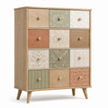Commode en Bois et MDF avec 12 Tiroirs Multicolores