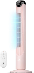 Ventilateurs sur pied – Antarctic Star, T42 Ventilateur tour 42 pouces, 6 vitesses et 4 modes, minuterie 9H, affichage LED, Rose