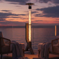 174 cm – Poêle à pellets – Appareils de chauffage extérieur, PakketPanda, noir, colonne de feu, chauffage de terrasse, durable