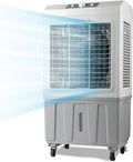 FQMYLTYN Refroidisseur D'air par Évaporation – Refroidisseur par Évaporation avec Roue, Refroidisseur D'air de Marais Industriel pour Ex, Gris