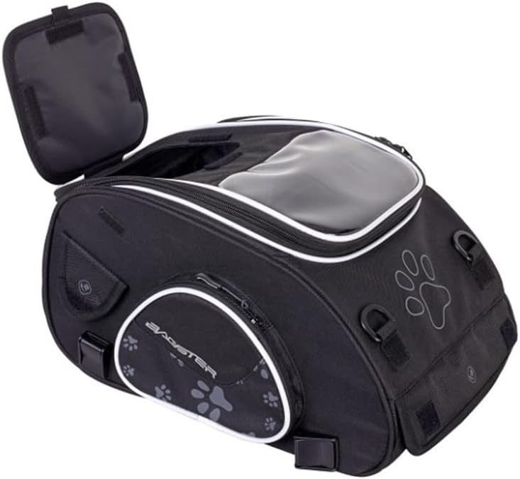 Bagster Sacoche de réservoir Bagster Puppy Small 20L Transport Animal de Compagnie Moto – Noir