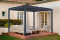 Cazeboo Pergola Bioclimatique Autoportante Piana 3x2 – Pergola Aluminium Gris avec Lames Orientables en Acier, Abri Terrasse et Jardin, 5 m - 7
