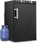 Mini réfrigérateurs – Smad, Frigo Trimixte 12V 220V Gaz, Frigo Camping Gaz, 100L, Réfrigérateur Gaz avec Congélateur, Noir, pour Camping Car