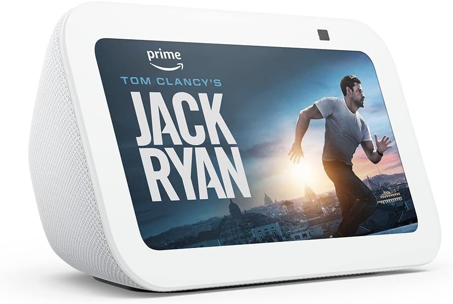 1628 – Amazon, Echo Show 5, Écran tactile connecté compact pour le contrôle de votre maison connectée et bien plus, Nouvelle génération, Blanc