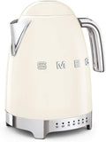 Smeg Bouilloire à Température Variable KLF04CREU 1 – 7 L, 2400W, Indicateur de Niveau d'Eau, Plusieurs Température, Filtre Anticalcaire Lavable