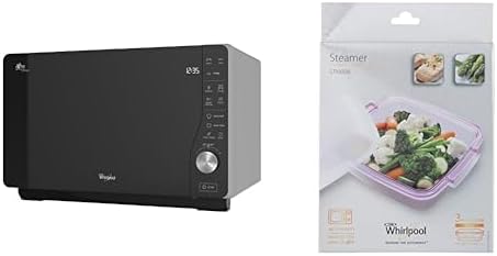 MWF 427 SL Four à micro-ondes Extra Space + Grill – Whirlpool, 800 + 1000 W & STM008 - Accessoire de cuisson pour Micro-ondes, 25 litres