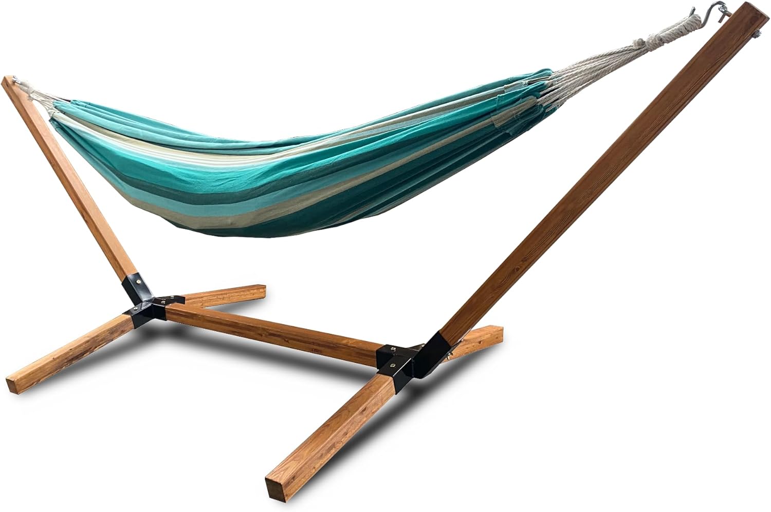200 (longueur de la surface de couchage) x 140 (largeur) x 250 cm (longueur totale) – Rijoka, Turquoise/Beige