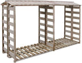 dimensions indiquées sont 300 x 90 x 176 cm (L x I x H) – Pin Imprégné Abri de Stockage Bois de Cheminée Jardin Patio Porte Bûche