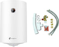 Chauffe rapide grâce à la puissance 2000 W – Chauffe Eau Electrique Mural Vertical Blindé Bypso Sannover 50 Litres + Kit d'Installation