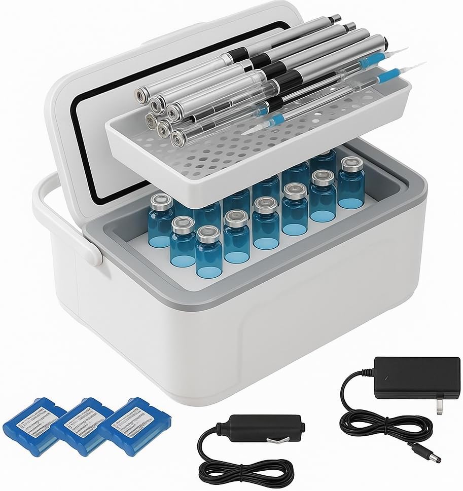 All Home Basics Inclut trois batteries - Glaciere Medicale - Réfrigérateur Médicaments Portable - Réfrigérateur