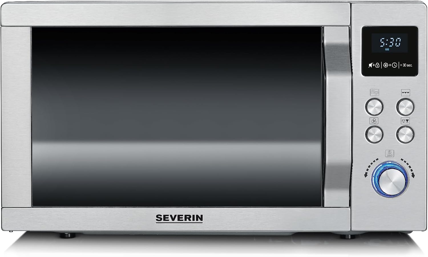 Classique – Severin, Four à micro-ondes 25 L, Micro-onde avec 10 niveaux de puissance, 1 950 W, ? 28 cm, MW 7774, Plateau à pizza amovible