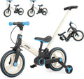 JMMD Draisienne Évolutive – Vélo à Roues Stabilisatrices et Pédales Amovibles, Noir/Bleu/Beige