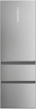 Haier Réfrigérateur congélateur bas HTW5618DNMG – Dimensions (LxHxP) 59.5 x 185 x 66.7 cm, Argent