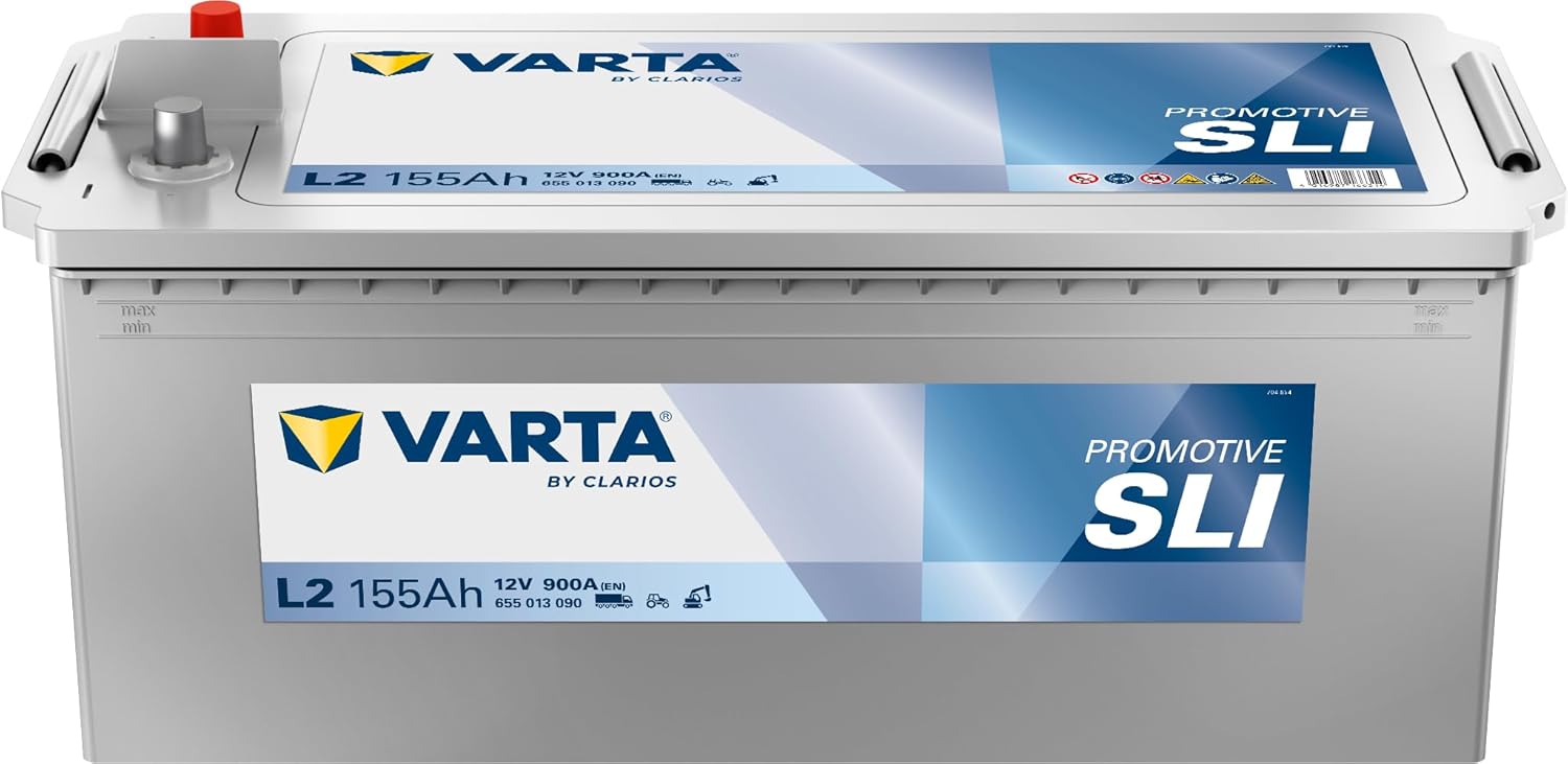 Promotive Black L2 Batterie Poids Lourds – Batteries de voiture, Varta, 12 V 155Ah 900 Amps (En), Travaux Publics, Agricoles