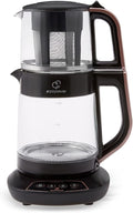 Bouilloires électriques – KARACA, Çaysever 3-en-1 Theiere Electrique & Bouilloire en verre, Theiere avec Infuseur & Chauffe-biberon, Or rose