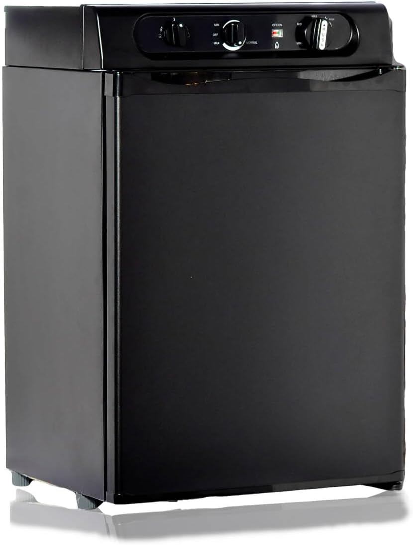 Frigo Trimixte 12V 220V Gaz – Mini réfrigérateurs, Techomey, 60L, Noir, Frigo Gaz Camping car
