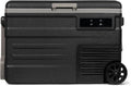 Steamy E Single Zone 45 Roller – 12 V/230 V, Glacière à compresseur électrique avec roulettes, 45 litres, Noir/Gris