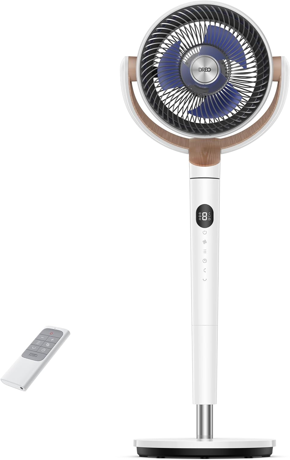 hauteur réglable 94–107 cm – ventilateur sur pied silencieux 20 dB avec oscillation omnidirectionnelle 120°+120°, DREO, 3 modes
