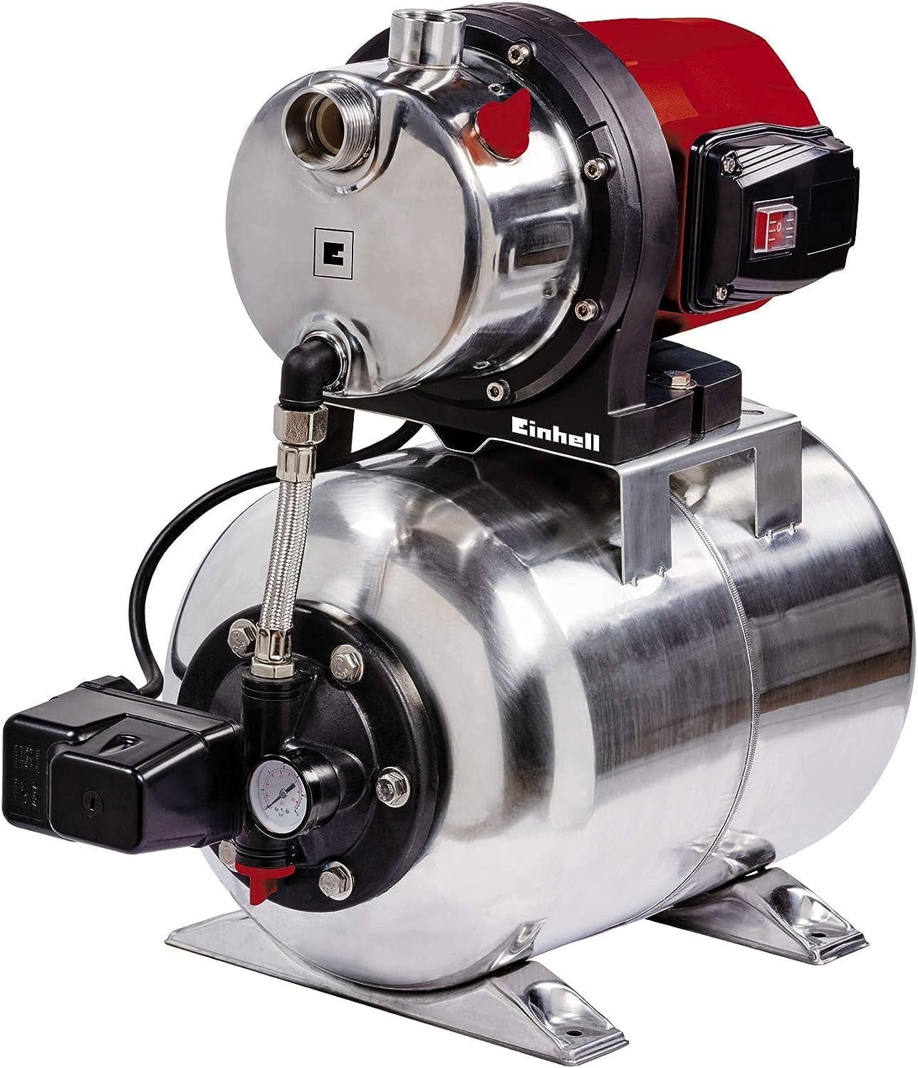 Pompes à eau utilitaires – Einhell, Groupe de surpression GC-WW 1250 NN (1200 W, Hauteur de refoulement 50 m, Hauteur d'aspiration 8 m, 5 bar)