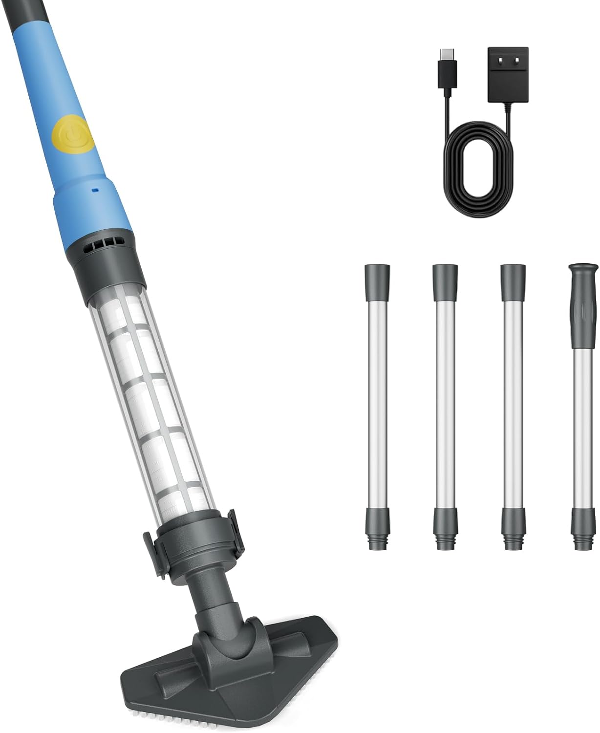 EFURDEN Aspirateur de Piscine sans Fil 2 en 1 – Nettoyeur de Piscine Rechargeable avec 60 Min d'autonomie, idéal pour piscines Amovibles
