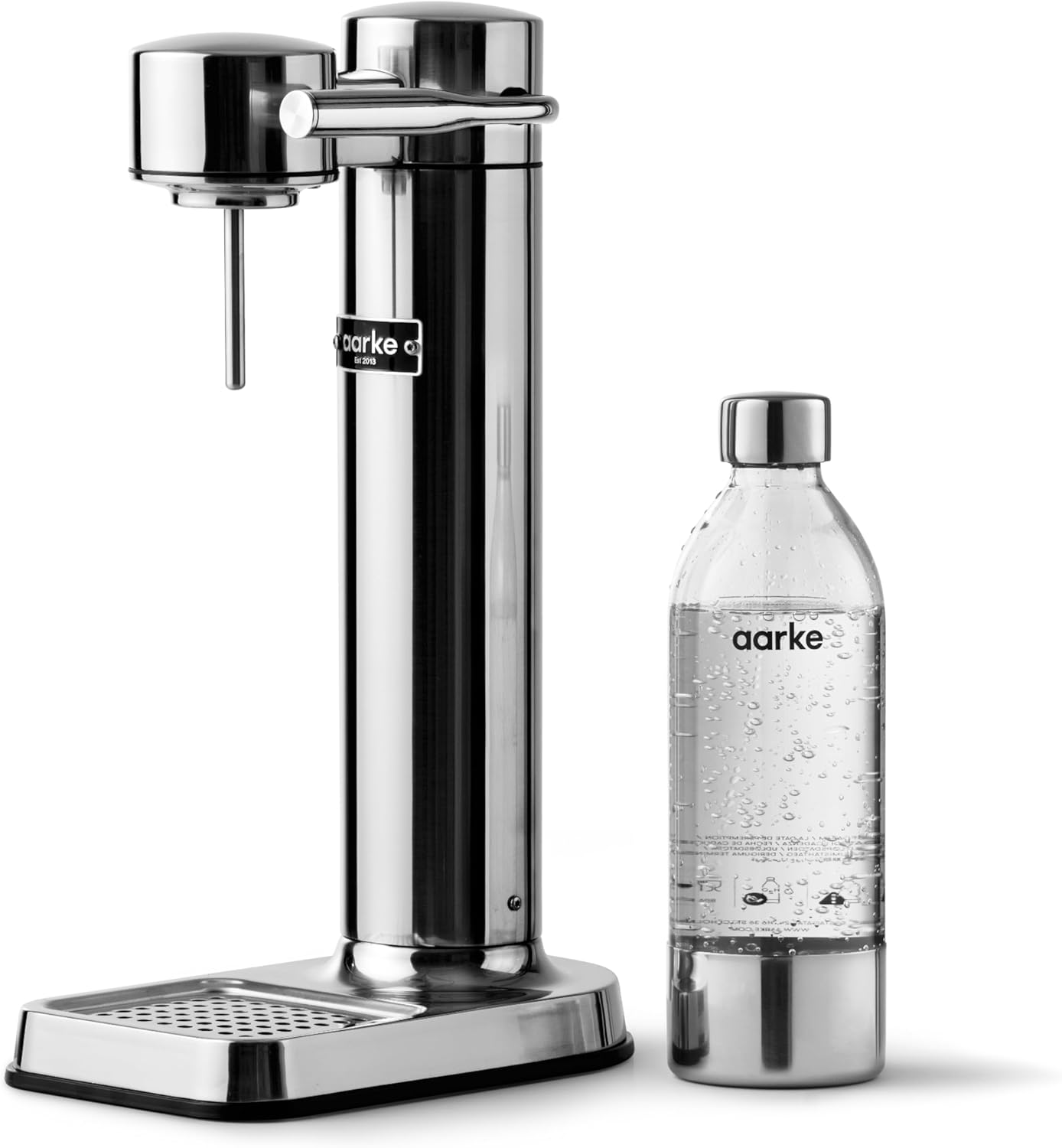 aarke Carbonator 3 – Machine à Soda avec Bouteille d'eau, Finition Acier, Argent