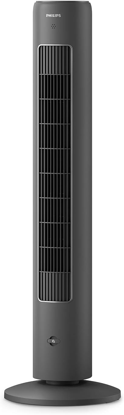 Ventilateurs colonne – PHILIPS, Ventilateur Série 5000, Tour Oscillante 105 cm, 3 Vitesses et Modes, 40 W, Télécommande, CX5535/11, Gris Foncé