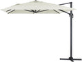 Habitat et Jardin Parasol Jardin déporté alu Sun 4' 3 x 4 m - Ecru – bâche 3 x 4 m protège efficacement du soleil et de la pluie légère