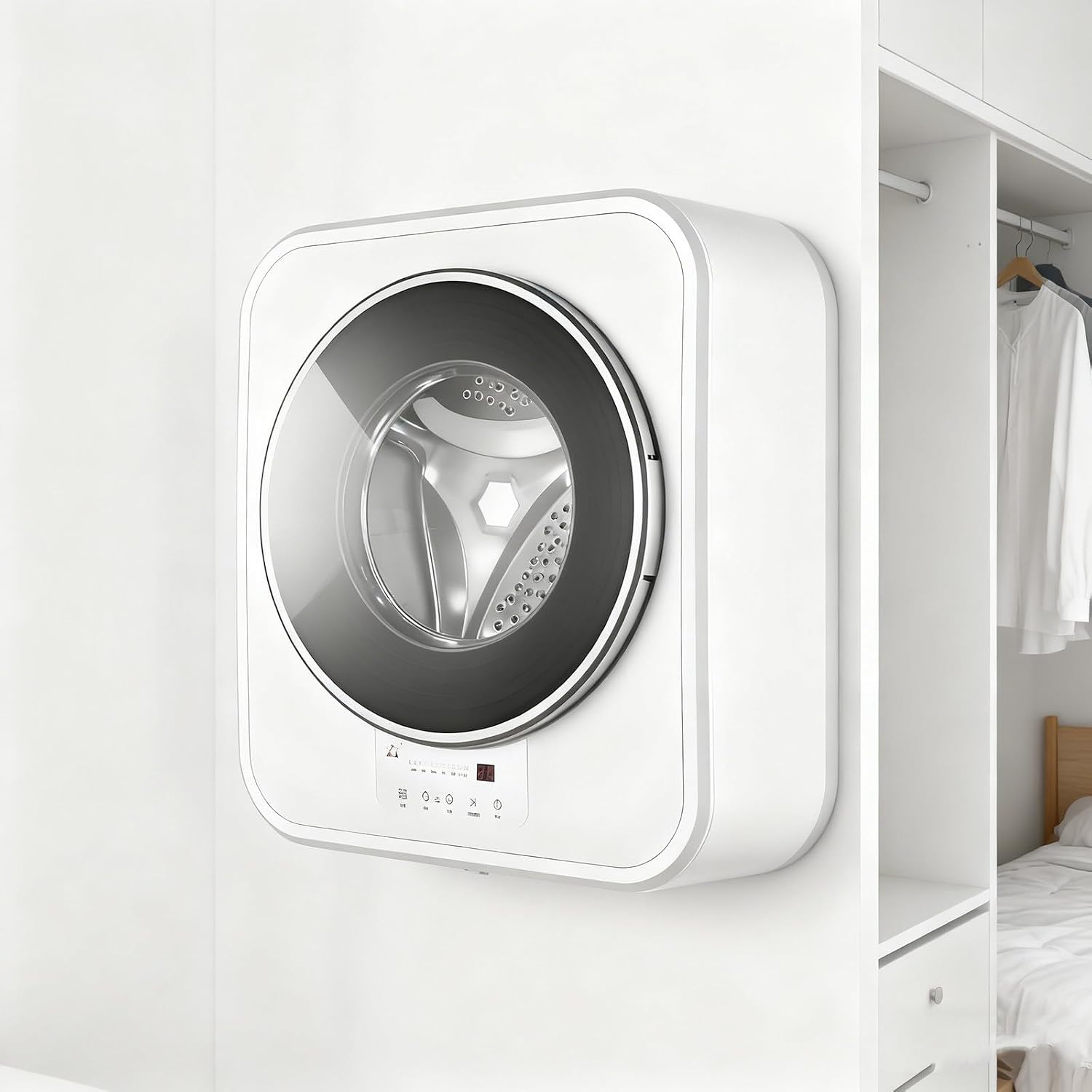 avec séchage à air Chaud et Fonction ébullition à Haute température pour Le Linge – Lave-Linge Mural Miniature 3 kg – Lave-linges
