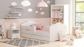 KOBI Lit Enfant FALA Blanc – avec Rangement é Tiroir, Lit Garcon Petite Fille Lits pour Enfants, 160x80 cm, avec Un Matelas et Un Cadre