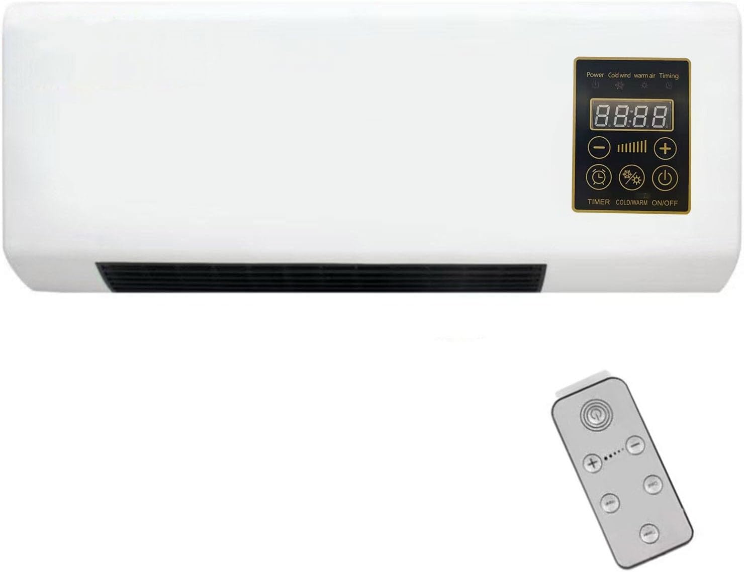 Climatiseur Mural Portable - Ventilateur Mural Avec Télécommande Climatiseur Sans Unité – Blanc/Noir