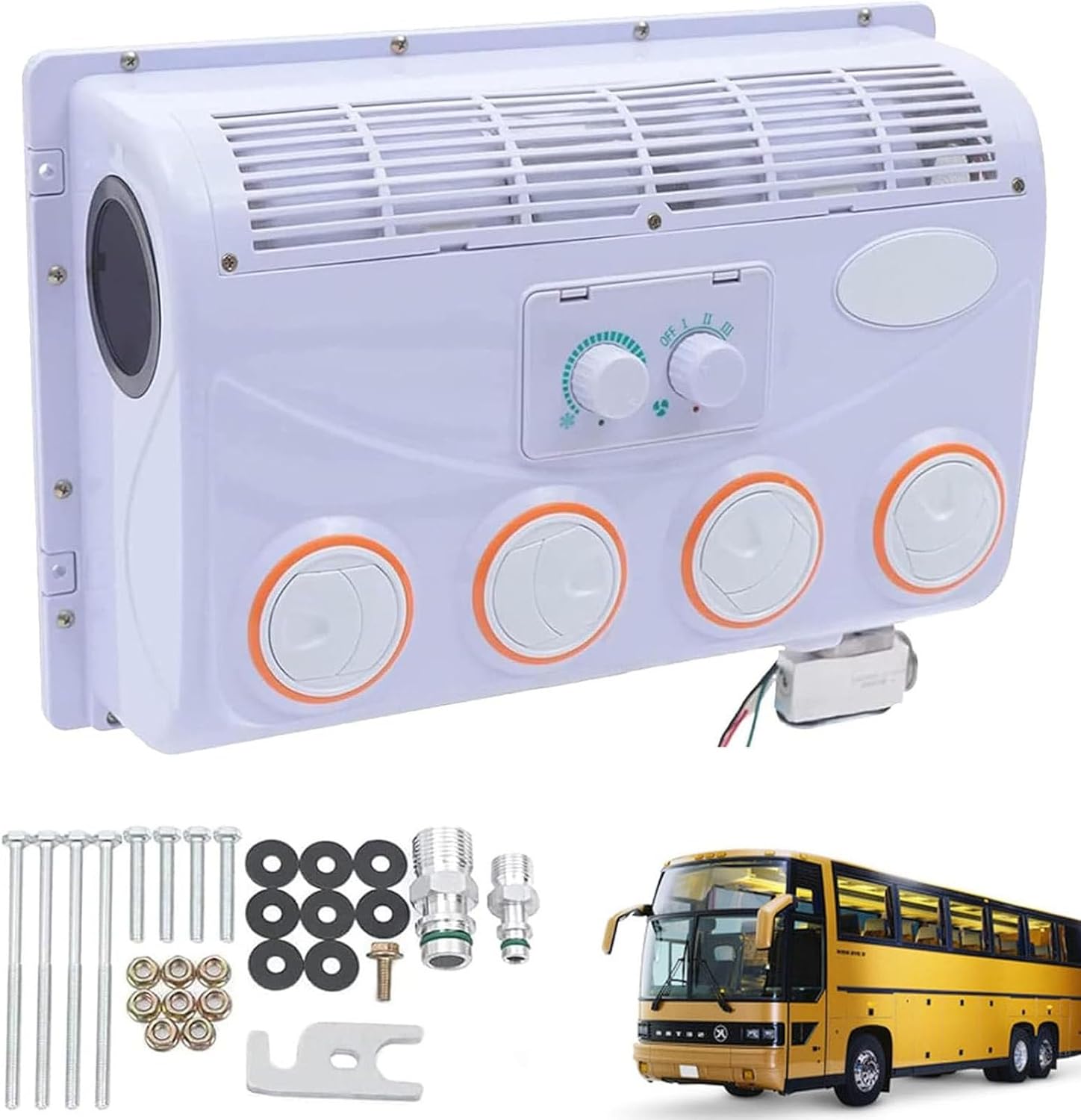PioMue Climatiseur pour véhicules de Loisirs – sans consommation de Carburant 12V, climatiseur 12/24 V CC pour camions, véhicules agricoles, Bus