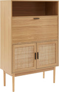 BAÏTA Secrétaire Amana cannage rotin l90cm – Bois, Meubles