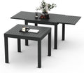 Table De Jardin – Tables à manger, Devoko, 80/160 X 80 X 75 Cm, Gris, Extensible, Petite Table Extensible, en Aluminium